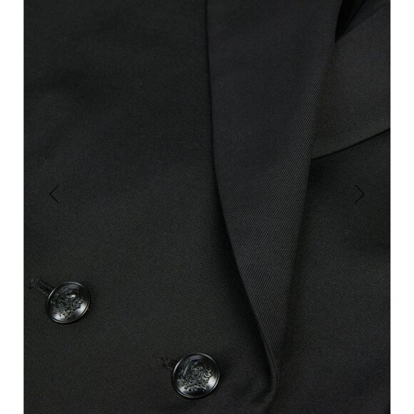 NWT The Kooples Womens Black Cropped Double-Breasted Pleated Blazer EU 38/US 6 - Picture 11 of 14